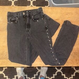 Mango Side studded jeans